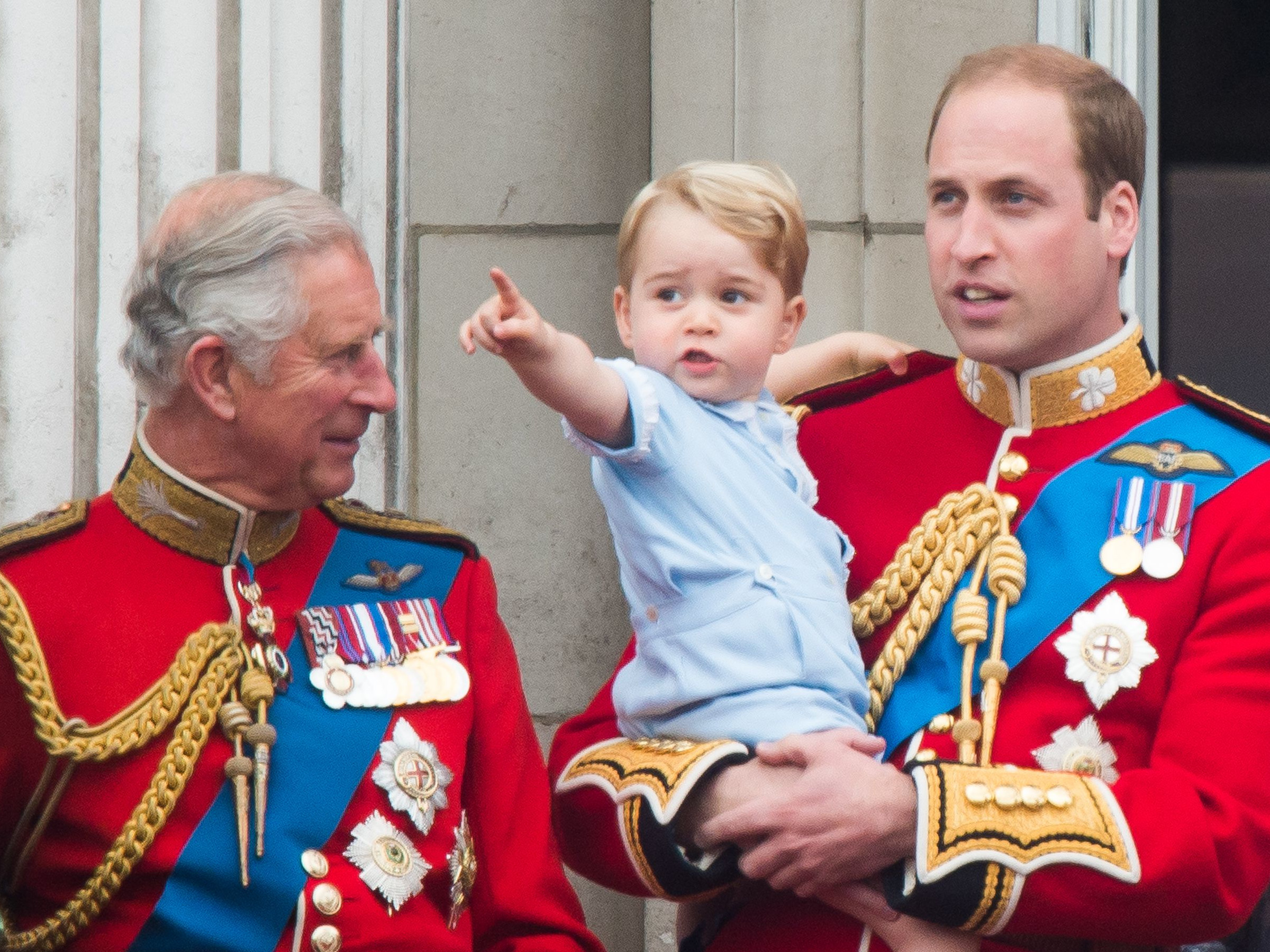 Princes Charles, George and William